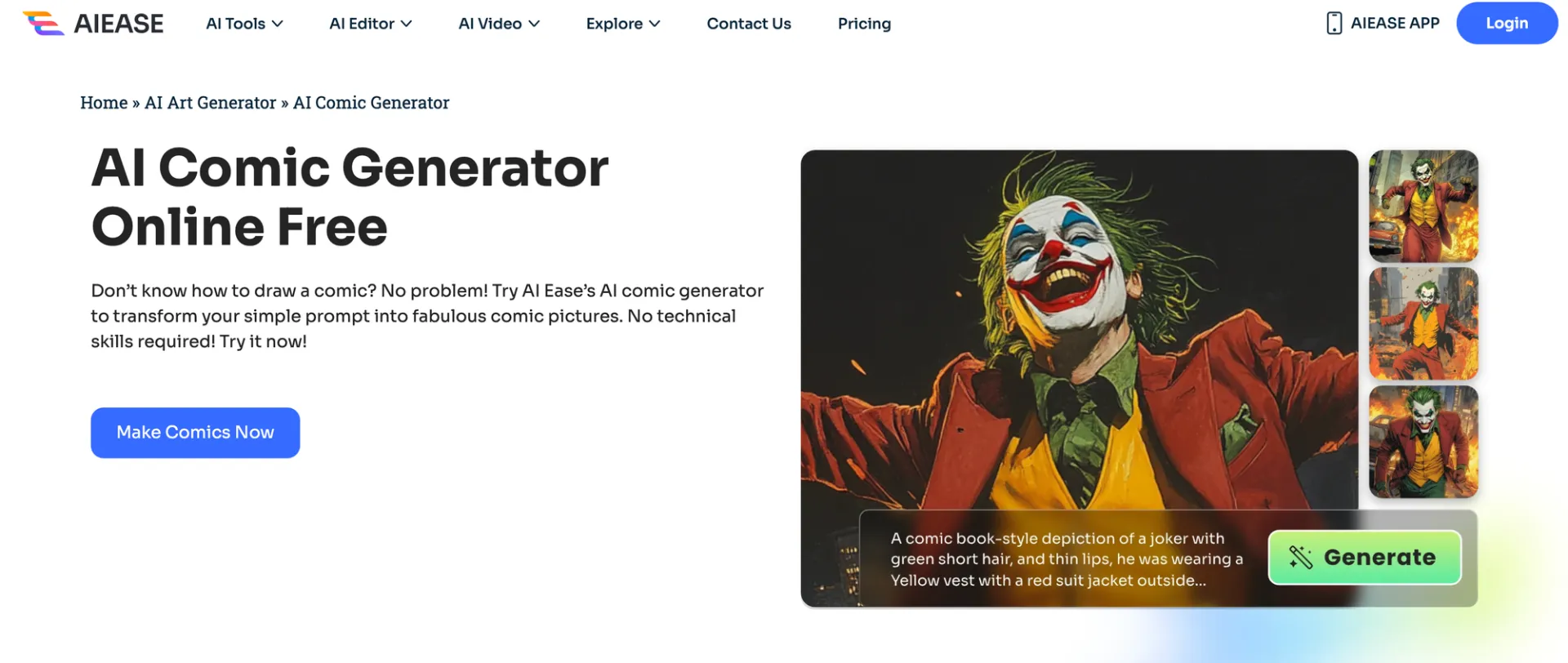 AIEase Comic Creator