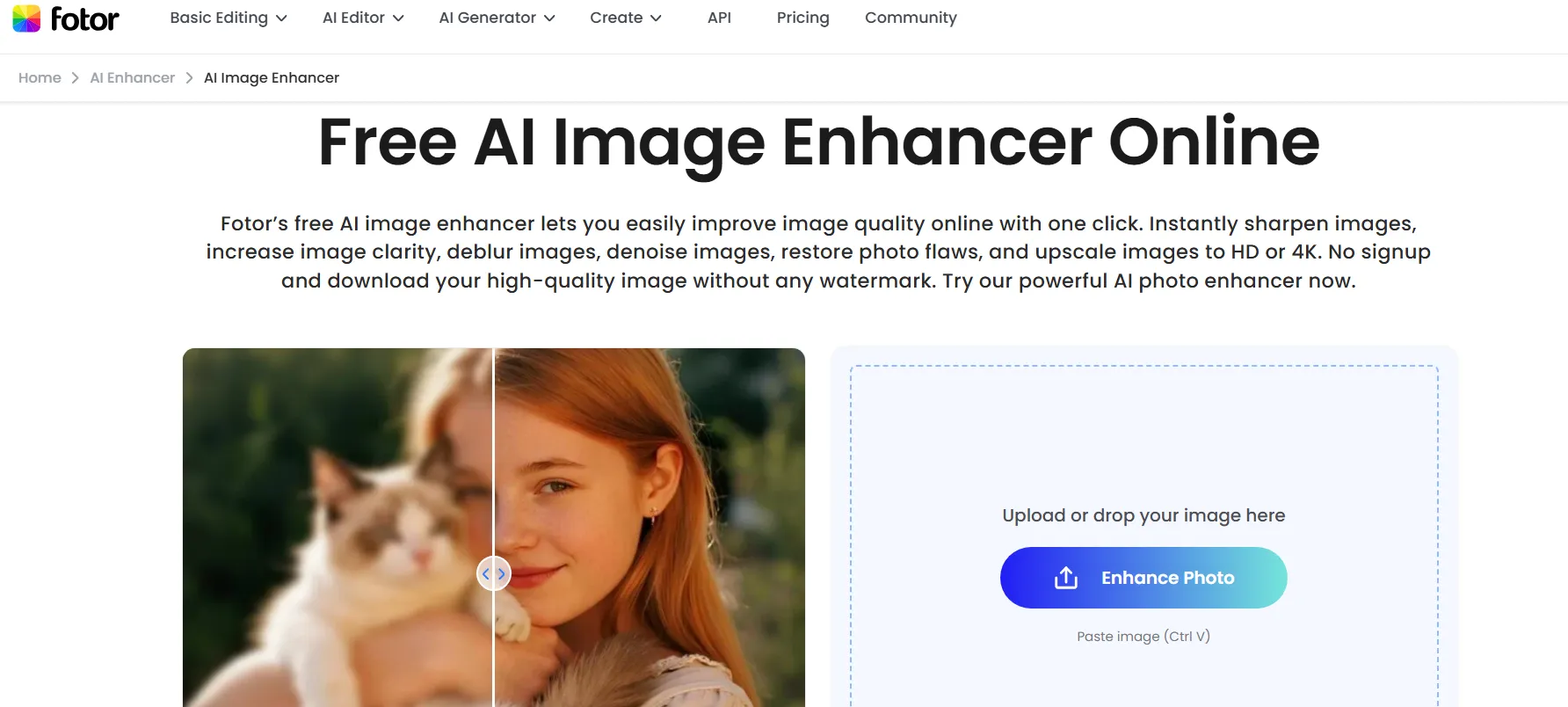 Fotor AI Enhancer